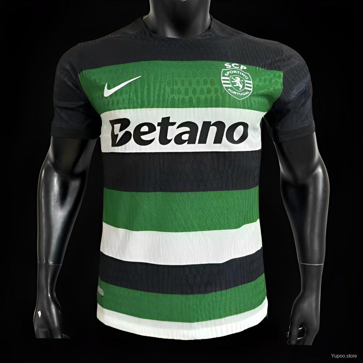 Camiseta de fútbol Sporting CP 2024/25 LOCAL MANGA CORTA VERSION JUGADOR